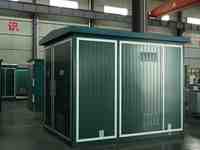 Poste de transformateur compact extérieur de type boîtier, trois postes de commutation 10kV 0.4kV intégrés, station de recharge VE, ferme solaire photovoltaïque CE
