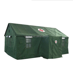 Tente de camping robuste à double couche en toile vert olive, abri imperméable quatre saisons pour les situations d'urgence par temps froid - Product Image 5