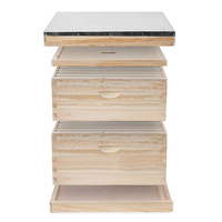 Promotion : Ruche Langstroth complète en bois, 10 cadres, 2/3 couches, avec revêtement en cire