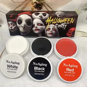 Máscara de halloween, maquiagem 3 em 1, com tinta creme, decoração de rosto, dia das bruxas, halloween 2022