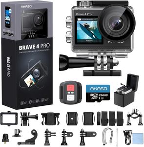 Akaso Brave 4 <span class=keywords><strong>Pro</strong></span> 4K30 <span class=keywords><strong>Ultra</strong></span> HD 20MP Hành Động Máy Ảnh 131ft Dưới Nước 5XZoom Màn Hình Cảm Ứng Wifi Điều Khiển Từ Xa Mũ Bảo Hiểm Phụ Kiện - Product Image 1