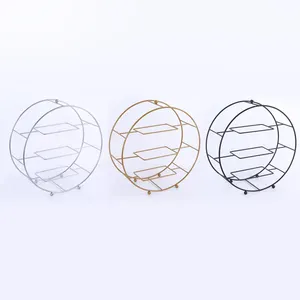 Metal 3-tier altın fincan kek tatlı düğün için set <span class=keywords><strong>stand</strong></span>ı kek masa kaide dekorasyon doğum günü partisi duş şeker bar - Product Image 5