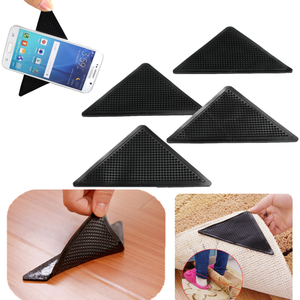 Double Sided Reusable 8pcs Rug <strong>Grippers</strong> <strong>Tape</strong> Anti Slip Rug Pad for Hardwood Floors, Carpet, Rug Stoppers to Prevent Sliding - Product Image 5