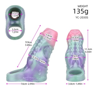 YOCY Open Ended Tentacle Sleeve Penis Cover Cock <b>Ring</b> Sleeve Delay Ejaculation Cock Sheath Condom Dick Cover for <b>Couples</b> Sex Toy - Product Image 3
