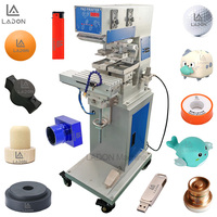 Máquina de tampografía Impresora de almohadilla única de 2 colores para bolsa de papel Teclado de computadora Playmat Mouse Ropa Calzado Rueda de monopatín