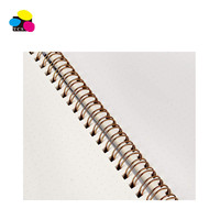 Bloc-notes spirale B5 7,1x10 pouces, lot de 2, papier pointillé épais 100 g/m², 80 feuilles par bloc, couverture imprimée CMJN, option cadeau personnalisable