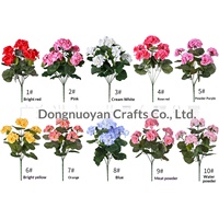 Bunga Artifisial Sutra Geranium Begonia Asli Stok Grosir Siap Kirim, Laris Manis, Mirip Asli, Cetak 3D, Gaya Mewah Ringan