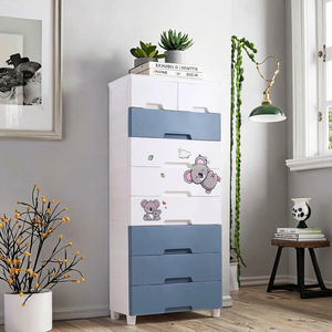 Mueble de Almacenamiento para Juguetes de Bebés y Niños, de 8 Niveles, para Sala de Estar o Dormitorio, Armario de Plástico con Ruedas - Product Image 2