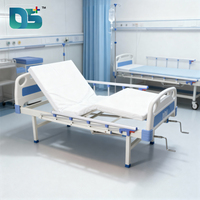 Cama de Hospital Manual Ajustable para Pacientes con Orificio para Inodoro, 3 Manivelas, 3 Funciones, Panel Superior de ABS, para Uso Médico y de Enfermería