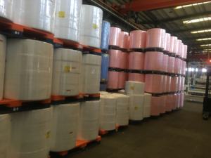 Matière première de noyau intérieur imperméable de tissu non tissé de la capacité d'absorption élevée 10Gsm 150Mm pour le noyau absorbant de serviette hygiénique - Product Image 6