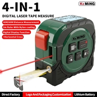 Pita Ukur Digital Laser KEMING Baru Berpaten 40m 60m Baja 5mx19mm dengan Logo Warna Sesuai Pesanan Alat Ukur Tangan