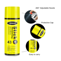 Spray adhésif transparent repositionnable écologique sans acide séchage rapide liaison permanente forte pour papier léger, bois, feuille et construction