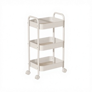 <span class=keywords><strong>Carrello</strong></span> Pieghevole <span class=keywords><strong>con</strong></span> <span class=keywords><strong>Ruote</strong></span>, Scaffale Portaoggetti per Bagno, Scaffale Mobile a 5 Ripiani per Soggiorno, Versatile e Portatile - Product Image 2
