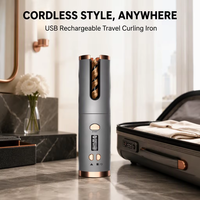 Lisseur automatique portable pour salon, hôtel, maison, voyage, tous types de cheveux, rechargeable par USB, 6 réglages de chaleur