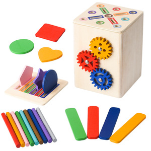 Tablero de Engranajes Geométricos de Madera, Bloques de Construcción Educativos Interactivos, Juguetes de Educación Temprana para <span class=keywords><strong>Niños</strong></span> Pequeños, Unisex, Bajo Flujo de Luminosidad - Product Image 5