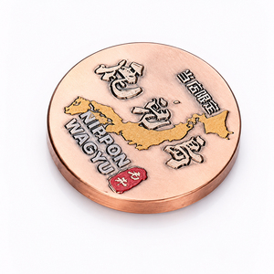 Pièce <span class=keywords><strong>de</strong></span> monnaie souvenir en métal personnalisée avec logo <span class=keywords><strong>de</strong></span> ferme d'élevage <span class=keywords><strong>de</strong></span> bétail, carte régionale et relief 3D <span class=keywords><strong>de</strong></span> marque alimentaire haut <span class=keywords><strong>de</strong></span> gamme - Product Image 2