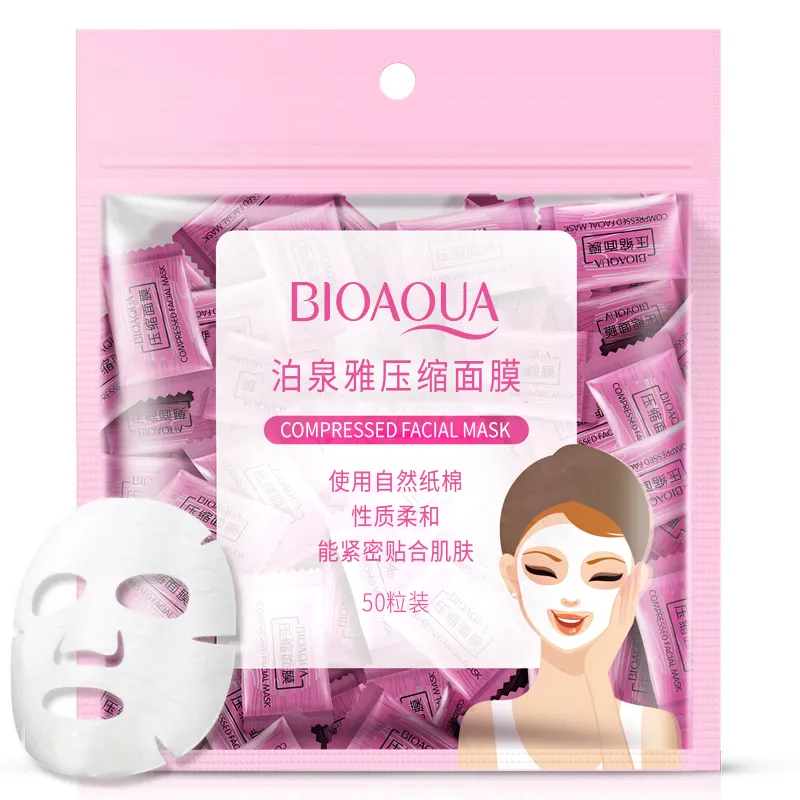 Masque facial compressé pour femme, produit de beauté bioaqua, vente en gros,