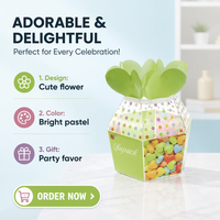 Boîte d'emballage de bonbons de mariage avec logo personnalisé Emballage de boîte-cadeau pliable en PVC transparent