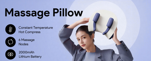 Coussin de massage électrique chauffant pour le cou et les épaules, massage par pétrissage profond pour soulager les muscles cervicaux et trapèzes - Product Image 2