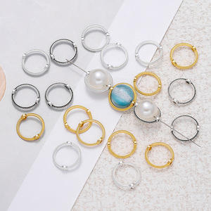 Bande perlée en alliage de zinc, taille moyenne, accessoires de bijoux DIY, style personnalisé, finition plaquée - Product Image 4