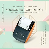 Printer Thermal Mini 58mm Source Factory, Pencetak Label Mini Portabel dengan USB Type C untuk Apotek, Salon Kecantikan, Toko Hewan Peliharaan