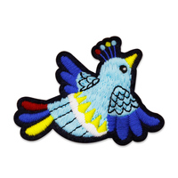 Fabricant chinois Patch de broderie Patchs de logo personnalisé merrow personnalisé bord coupé à chaud broderie badge fer sur patch tissé