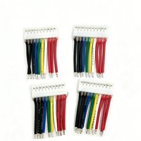 Konektor JST VH 3.96mm 10-Pin Male/Female ke Kabel Ujung Terbuka, Kabel 1007 Multiwarna untuk PCB Peralatan Rumah Tangga Kontrol Industri