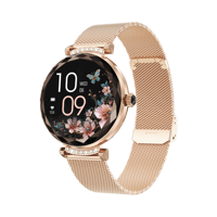 Reloj Inteligente para Mujer con Asistente de Voz IA, Pantalla Táctil, Respuesta de Llamadas, Compatibilidad con Música, Aplicación IOS, Reloj Inteligente de Acero Inoxidable para Mujer con Calendario