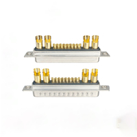 Connecteur hybride D-SUB 21W4 à courant élevé, 4 alimentations, 17 signaux, mâle-femelle, disposition de contacts mixtes DSUB