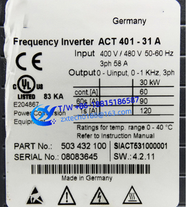 ACT 401-31A 503432100 Variateur de fréquence 30kW Prix négociable - Product Image 5