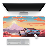 Tapis de souris de jeu en caoutchouc naturel imperméable et écologique de haute précision avec design de voiture de sport pour le bureau et la maison, en stock