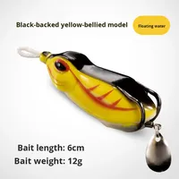 En gros Leva Leurre Vivant Modifié Type Grenouille Bionique 'Poison Arrow' 13g 6cm pour Poisson Noir avec Hameçon en Acier Inoxydable à Ligne Montante