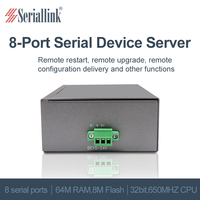 SERIALLINK Industrial Rs485 Ethernet Gateway Din Rail Serial Device Server Modbus RTU ke Modbus TCP Server DIN35MM Terpasang