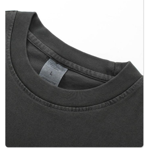T-shirt homme en coton 100% uni, coupe ample, manches courtes, col rond, jersey tricoté, couleur unie, respirant. - Product Image 4