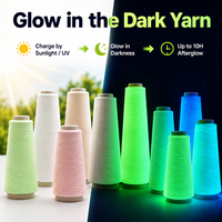 Grande pelote de fil écologique anti-bactérien Glow Dark pour amigurumi, chapeaux, broderie, vêtements de rave, fête sous lumière noire, créatif