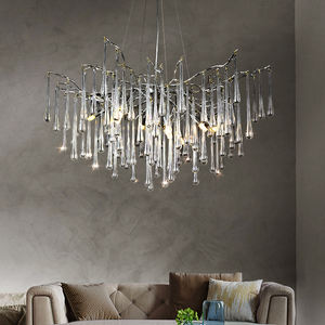 Grand lustre moderne en cristal de goutte de pluie de branche d'arbre d'hôtel de salon de lumière de cristal d'arbre - Product Image 5