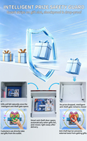 Machine de jeu à prix à monnayeur en acier inoxydable et plastique, version anglaise, pour centres commerciaux et lieux de divertissement
