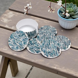 Sous-verres en nacre de qualité supérieure, faits à la main, luxueux, pour la maison, la table à manger, les restaurants et les hôtels, en vente. - Product Image 2