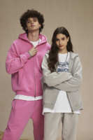 Hoodie streetwear personnalisé de haute qualité, vierge, double fermeture éclair, vintage, double couche, délavé à l'acide, effet soleil, usé, avec poches