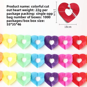 Strisce di Carta Colorate con Cuori per Decorazioni di Feste di Compleanno, Carnevale e Giornate dei Bambini - Product Image 5