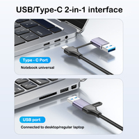 4 1 USB 3.0-A/Type-C Dual untuk 1080P Triple Display Aluminium Alloy Docking Station Port USB Bebas Driver untuk Stok