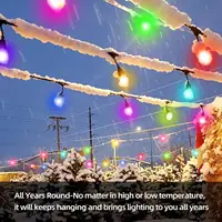 ホット販売クリスマスLED照明RGBE27S14ソーラー1w電球屋外耐候性ガーデンパティオビストロデコレーションLEDストリングライト