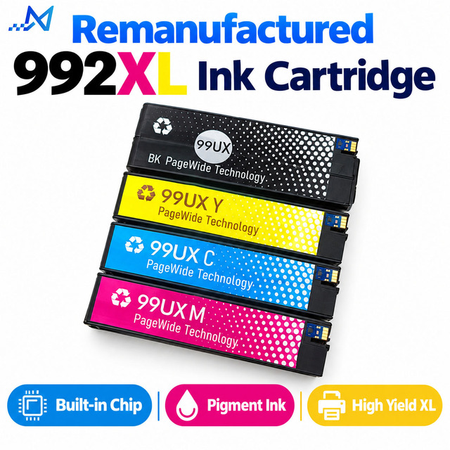 992 992XL Remanufactured Ink Cartridge for HP PageWide Color 755 Dn 774 Dn 750ddw 772 Dw/dn 777zs Printer