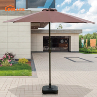 Grand parasol d'extérieur JHR avec pompon, jardin, cour, plage, stand, parasol spécial pour la publicité
