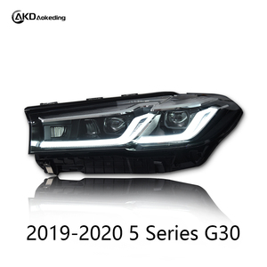 Faros Delanteros AKD Auto Actualizados Estilo M5 con Luces de Circulación Diurna Láser Amarillas/Blancas para BMW Serie 5 2018-2023 G38 G30 F90, Faros LED 525i 530i 540i - Product Image 6