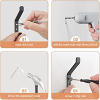 Lot de 1 patères murales en métal noir mat, acier inoxydable, capacité maximale 20 lb, pour serviettes, chapeaux, sacs à dos, clés, vêtements, utilisation dans les placards