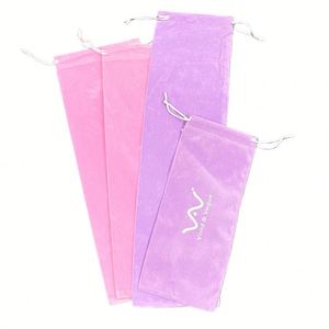 Sac à bijoux en velours rose personnalisable avec cordon de serrage, impression sérigraphique, sac cadeau avec cordon de serrage - Product Image 4
