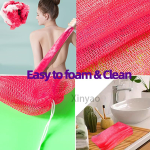 Éponge de bain exfoliante africaine authentique avec logo personnalisé, filet à nœuds, éponge à <span class=keywords><strong>dos</strong></span> en corde, chiffon de lavage exfoliant - Product Image 4