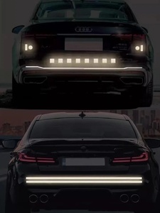 Autocollants de sécurité réfléchissants noirs universels, bandes de signalisation nocturne anti-collision pour automobile, vélo, moto - Product Image 1