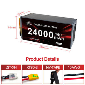 Batterie semi-solide pour drone 24Ah 26Ah à décharge élevée, pack d'alimentation UAV rechargeable personnalisé d'origine usine - Product Image 2